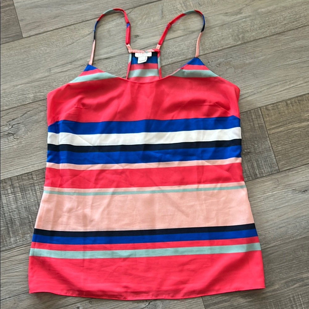J. Crew Red and Blue Striped Camisole